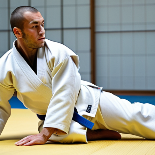 **A highly skilled professional judoka, focused and dynamic, executing a perfectly controlled projection technique. The athlete is in a natural pose, mid-movement, demonstrating precision and power on a clean, traditional tatami mat within a modern, well-lit dojo. The judoka is dressed in a crisp white judogi, fully clothed, with appropriate attire. The background is softly blurred to emphasize the action. Perfect anatomy, correct proportions, well-formed hands, proper finger count, natural body proportions, professional sports photography, high resolution, sharp focus, vibrant colors, safe for work, appropriate content, fully clothed, professional, modest.**