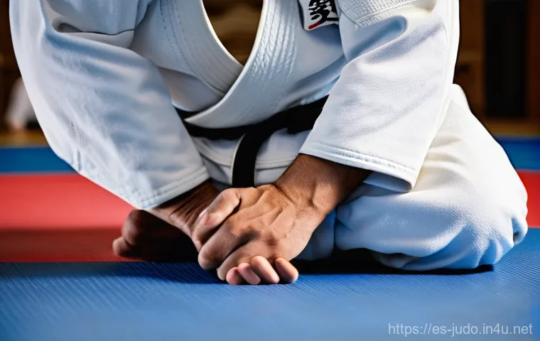 유도 발 기술의 종류 - Masterful Execution of Key Ashi Waza Techniques**
"A female judoka, strong and focused, wearing a vi...