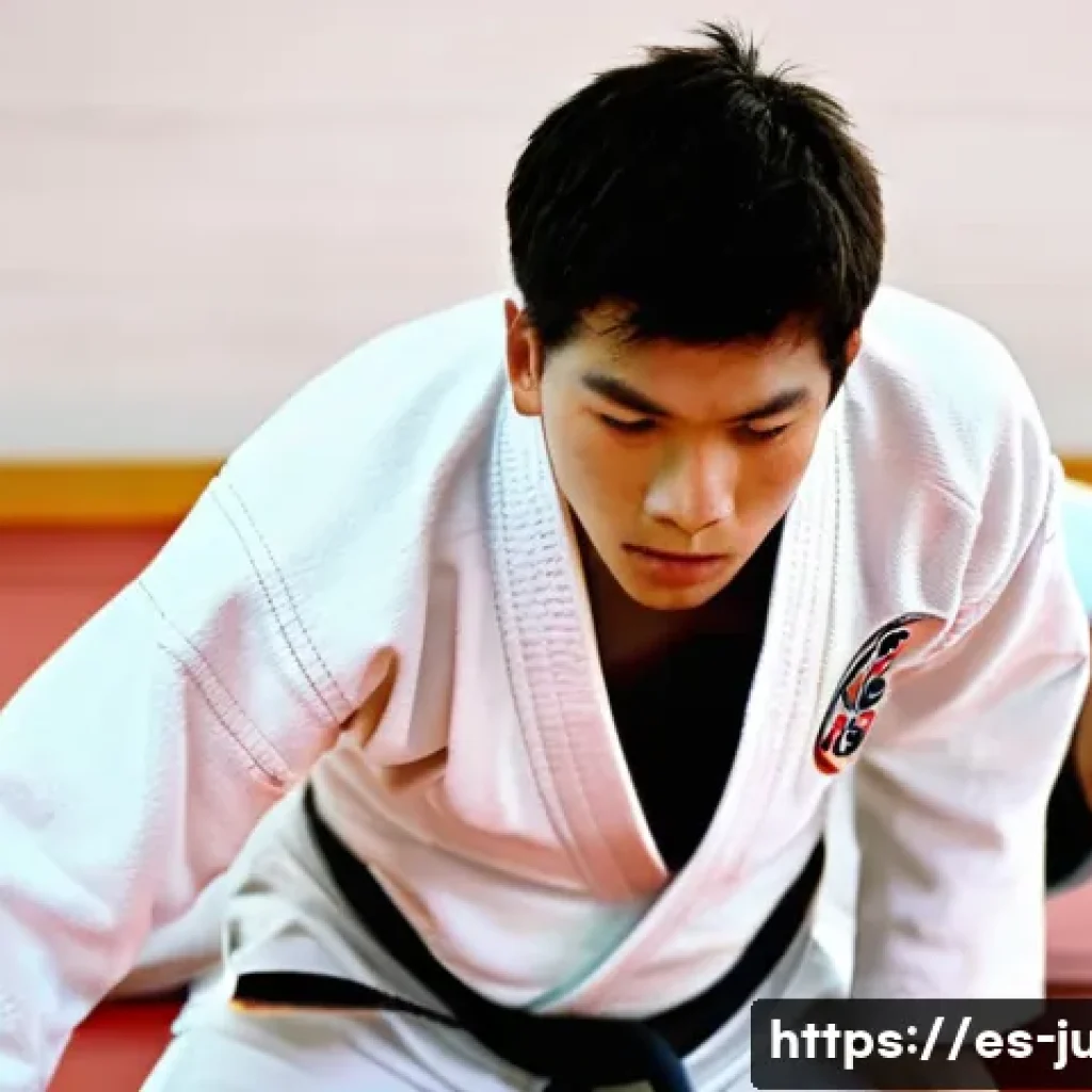 유도와 친구들과의 훈련 - **Prompt:** A dynamic close-up image of two male judoka friends in their early twenties, both wearin...